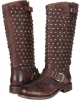 Dark Brown Stone Antiqued Frye Jenna Disc for Women (Size 5.5)