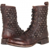 Dark Brown Stone Antiqued Frye Jenna Disc Lace for Women (Size 6)