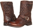 Cognac Stone Antiqued Frye Jenna Disc Short for Women (Size 7)