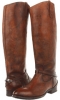 Cognac Stone Wash Frye Lindsay Plate for Women (Size 6.5)