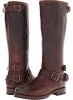 Dark Brown Antique Pull Up Frye Veronica Back Zip for Women (Size 7.5)