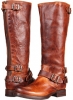 Cognac Antique Pull Up Frye Veronica Back Zip for Women (Size 9.5)