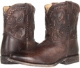 Dark Brown Stone Antiqued Frye Wyatt Overlay Short for Women (Size 8.5)