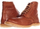 Cognac Tumbled Full Grain Frye Hudson Wingtip Boot for Men (Size 11)