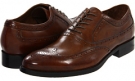 Saddle Tan Italian Calfskin Johnston & Murphy Tyndall Wing Tip for Men (Size 11)