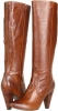 Cognac Soft Vintage Leather Frye Regina Zip Boot for Women (Size 9)
