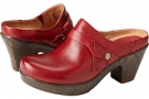 Red Leather Klogs Angie for Women (Size 11)
