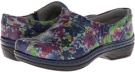 Blue Purple Floral Klogs Mission for Women (Size 9.5)