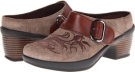 Taupe Suede Tapestry Klogs Canyon for Women (Size 8.5)