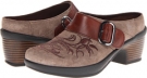 Taupe Suede Tapestry Klogs Canyon for Women (Size 7.5)