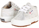 Silver Superga Kids 2750 LameB for Kids (Size 4)