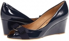 Oxford Blue Patent Salvatore Ferragamo Sissi for Women (Size 5)