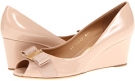 New Bisque Patent Salvatore Ferragamo Sissi for Women (Size 8)