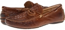 Cognac Soft Vintage Leather Frye West Woven Driver for Men (Size 12)