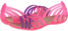 Vibrant Pink/Neon Purple Crocs Huarache Flat for Women (Size 5)