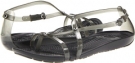 Black/Black Cow Silk Crocs Really Sexi Sandal for Women (Size 9)