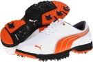 White/Vibrant Orange PUMA Golf Amp Sport for Men (Size 8)