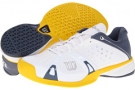 White/Grey/Gold Wilson Rush Pro HC for Men (Size 13)