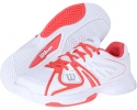 White/White/Coral Wilson Rush for Women (Size 5.5)