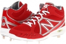 Red/White New Balance MB3000 Metal Mid-Cut Cleat for Men (Size 8.5)