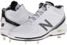 White/Black New Balance MB3000 Metal Synthetic Mid-Cut Cleat for Men (Size 10.5)