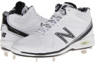 White/Black New Balance MB3000 Metal Synthetic Mid-Cut Cleat for Men (Size 8)