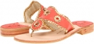 Fire Coral/Gold Jack Rogers Nantucket Gold for Women (Size 8.5)