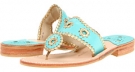 Caribbean Blue/ Gold Jack Rogers Nantucket Gold for Women (Size 8)