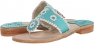 Caribbean Blue/White Jack Rogers Palm Beach Navajo for Women (Size 9.5)