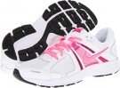 White/Fusion Pink/Metallic Silver/Digital Pink Nike Dart 10 for Women (Size 12)