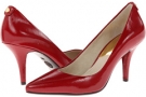 Scarlet Patent Saffiano MICHAEL Michael Kors MK-Flex Mid Pump for Women (Size 7)