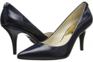 Navy Patent Saffiano MICHAEL Michael Kors MK-Flex Mid Pump for Women (Size 7)