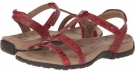 Red Flowered taos Footwear Trophy for Women (Size 6)