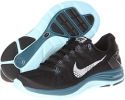 Black/Night Factor/Glacier Ice/Summit White Nike Lunarglide+ 5 for Women (Size 10.5)