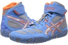 Dusty Blue/Silver/Red Orange ASICS Aggressor 2 for Men (Size 14)