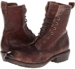 Dark Brown Stone Antiqued Frye Carson Lug Lace Up for Women (Size 7.5)