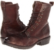 Dark Brown Stone Antiqued Frye Carson Lug Lace Up for Women (Size 6.5)