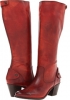 Burnt Red Soft Vintage Leather Frye Jackie Zip Tall for Women (Size 8)
