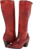 Burnt Red Soft Vintage Leather Frye Jackie Zip Tall for Women (Size 7.5)