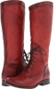 Burnt Red Soft Vintage Leather Frye Melissa Riding Lace for Women (Size 5.5)