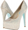 Champagne Fabric Blue by Betsey Johnson Wish for Women (Size 9.5)