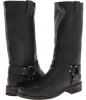 Black Tumbled Full Grain Frye Smith Harness Tall for Women (Size 10)