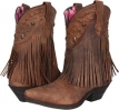 Brown Distresssed/Crazyhorse Goat Dingo Hang Low for Women (Size 6)