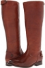 Cognac Extended Soft Vintage Leather Frye Melissa Button Back Zip Extended for Women (Size 5.5)