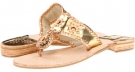 Gold Metallic Mix Jack Rogers Navajo Flat for Women (Size 5)