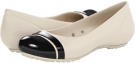 Stucco/Black Crocs Cap Toe Flat for Women (Size 7)