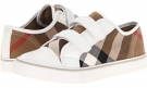 White Burberry Kids Canvas Check Trainers for Kids (Size 9.5)