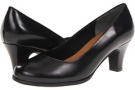 Black Kid Rose Petals Cabby for Women (Size 9)