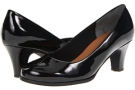 Black Patent Rose Petals Cabby for Women (Size 8)