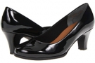 Black Patent Rose Petals Cabby for Women (Size 6)